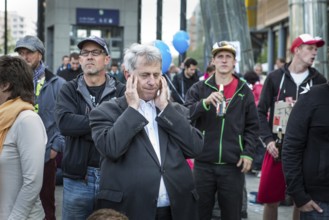 DEU Germany Germany Berlin Monday demonstration on Potsdamer Platz, as an alternative during the