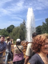 DEU Germany Germany Andernach Tourists admire the world's largest geyser during a sightseeing tour