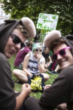 DEU Germany Germany Berlin demonstrators at the Hemp Parade 2014