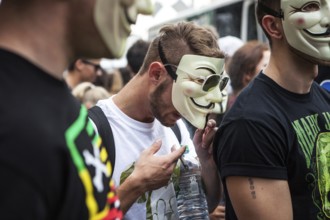 DEU Germany Germany Berlin demonstrators at the Hemp Parade 2014
