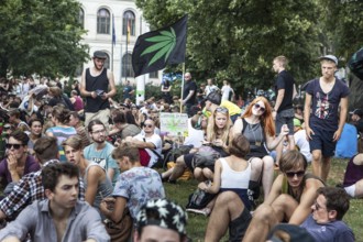 DEU Germany Germany Berlin demonstrators at the Hemp Parade 2014