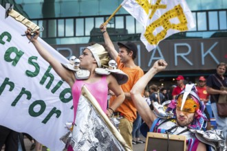 DEU Germany Germany Berlin Opening of a Primark movie at Alexanderplatz. Protests by several groups