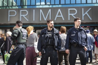 DEU Germany Germany Berlin Opening of a Primark movie at Alexanderplatz. Protests by several groups