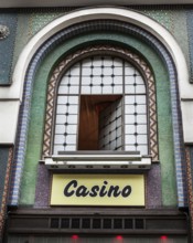 DEU Germany Germany Berlin The façade of a casino window decorated with mosaics on Nürnberger