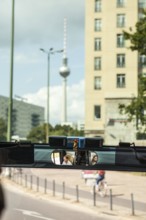 DEU Germany Germany Berlin city tour in a bus with a view of the television tower at Straußberger