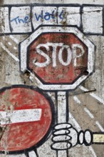 Painted piece of the Berlin Wall, Berlin loves you gift shop, Zimmerstraße, Berlin, Germany
