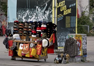 Mobile souvenir shop at Checkpoint Charlie, Berlin, Germany