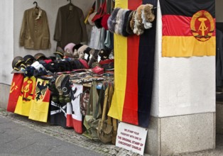 Mobile souvenir shop at Checkpoint Charlie, Berlin, Germany