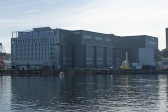 ThyssenKrupp Marine Systems, TKMS shipyard, Halle, port, Baltic Sea, Kiel, Kiel Fjord, shipping