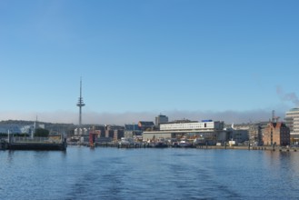 Harbor, Baltic Sea, city view Kiel, Kiel Fjord, shipping traffic, CAP adventure center, Hörnbrücke,