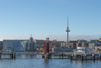 Harbor, Baltic Sea, city view Kiel, Kiel Fjord, shipping traffic, regular ferry service, Hörn