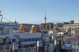 Harbour, Baltic Sea, city view Kiel, Kiel Fjord, shipping traffic, regular ferry service,