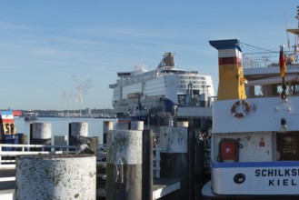 Port, Baltic Sea, Kiel Fjord, Color Line, ferry to Oslo, shipping, cruise ship, regular ferry