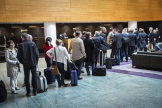 DEU Germany Germany Berlin manager meeting at the Hyatt Hotel in Berlin. Front desk attendees in
