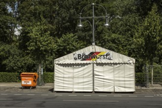 DEU Germany Germany Berlin Bratwurst seller's tent on the European championship 2016 fan mile on