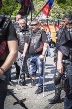 DEU Germany Germany Berlin Members of the Russian rocker group Nightwolves celebrated the 71st