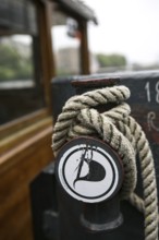 DEU Germany Germany Berlin Investor of an excursion ship on the Spree with Pirate Party sticker