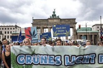 DEU Germany Germany Berlin demonstrators at the Hemp Parade 2014