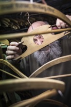 DEU Germany Germany Berlin iron collector Eberhard Rhode from Berlin-Karlshorst with his