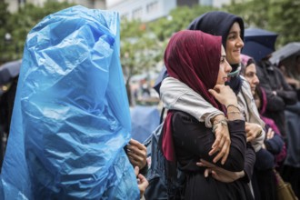 DEU Germany Germany Berlin Protest rally against intolerance of wearing headscarves and the ban on