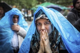 DEU Germany Germany Berlin Protest rally against intolerance of wearing headscarves and the ban on