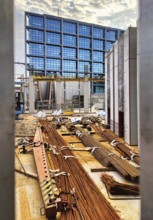 View of a construction site right at Berlin Central Station, Germany