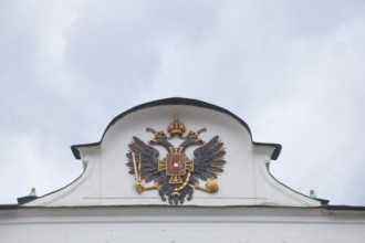 Coat of arms at the Hofburg Imperial Palace, Old Town, Innsbruck, Tyrol, Austria