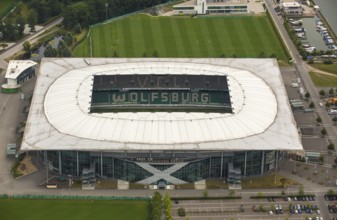 Volkswagen Arena of VfL Wolfsburg, Bundesliga football club, Volkswagenwerk Wolfsburg, Lower