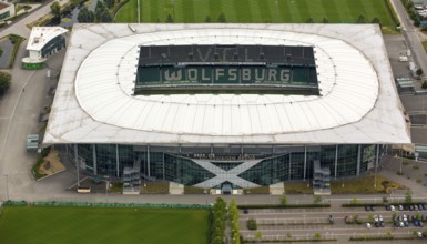 Volkswagen Arena of VfL Wolfsburg, Bundesliga football club, Volkswagenwerk Wolfsburg, Lower