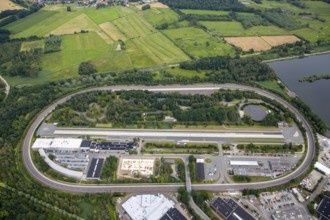 Test site on the Wohltbergbach factory premises, Volkswagen plant Wolfsburg, Lower Saxony, Germany,