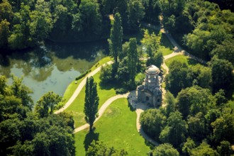 Merkurtempel, Schloss Schwetzingen with palace gardens, Schwetzingen, Baden-Württemberg, Germany,