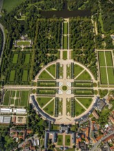 French Garden, Barck Garden with longitudinal and transverse axes, Schwetzingen Palace with Palace