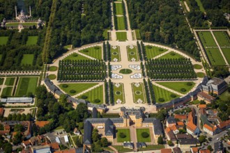 French Garden, Barck Garden with longitudinal and transverse axes, Schwetzingen Palace with Palace