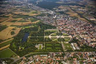 French Garden, Barck Garden with longitudinal and transverse axes, Schwetzingen Palace with Palace