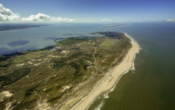 Wadden Sea, aerial view, Norderney, North Sea, North Sea island, East Frisian Islands, Lower
