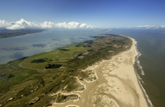 North Beach, Wadden Sea, aerial view, Norderney, North Sea, North Sea island, East Frisian Islands,