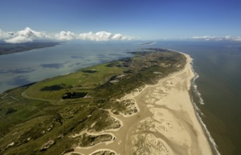 North Beach, Wadden Sea, aerial view, Norderney, North Sea, North Sea island, East Frisian Islands,