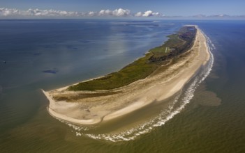 East side Kalfamer, Wadden Sea, aerial view, Juist, North Sea, North Sea island, East Frisian