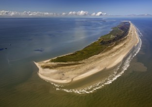 East side Kalfamer, Wadden Sea, aerial view, Juist, North Sea, North Sea island, East Frisian