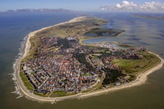 Location Norderney, West Island, Wadden Sea, aerial view, Norderney, North Sea, North Sea island,