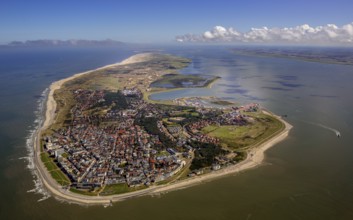 Location Norderney, West Island, Wadden Sea, aerial view, Norderney, North Sea, North Sea island,