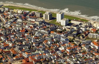 Aerial photo, Norderney, North Sea, North Sea island, East Frisian Islands, Lower Saxony, Germany,