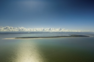 Aerial photo, Langeoog, North Sea, North Sea island, East Frisian Islands, Lower Saxony, Germany,