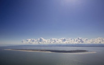 Aerial photo, Spiekeroog, North Sea, North Sea island, East Frisian Islands, Lower Saxony, Germany,