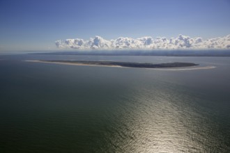Aerial photo, Spiekeroog, North Sea, North Sea island, East Frisian Islands, Lower Saxony, Germany,
