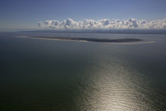 Aerial photo, Spiekeroog, North Sea, North Sea island, East Frisian Islands, Lower Saxony, Germany,