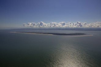 Aerial photo, Spiekeroog, North Sea, North Sea island, East Frisian Islands, Lower Saxony, Germany,