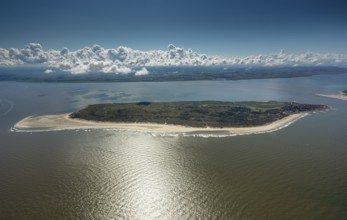 Aerial photo, Baltrum, North Sea, North Sea island, East Frisian Islands, Lower Saxony, Germany, d