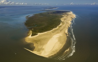 Wadden Sea, aerial view, Spiekeroog, North Sea, North Sea island, East Frisian Islands, Lower