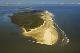 Wadden Sea, aerial view, Spiekeroog, North Sea, North Sea island, East Frisian Islands, Lower
